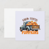 Carte Citrouilles frais - Camion rustique (Devant / Derrière)