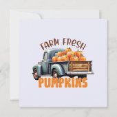 Carte Citrouilles frais - Camion rustique (Devant)