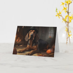 Carte Citrouilles Limier d'Halloween effrayantes