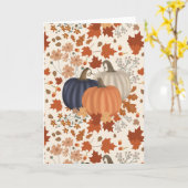 Carte Citrouilles Sauvages de l'Automne Rustique Feuille (Fleur jaune)