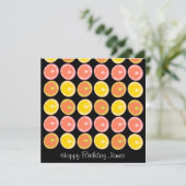 Carte Citrus Candy Lemon Fruit Motif Anniversaire (Debout devant)