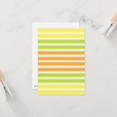 Carte Citrus Citrus Citron Lime Et Orange Stripes (Devant/Arrière en situation)