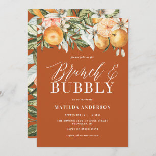 Carte Citrus, orange + brunch en fleur & mousseux