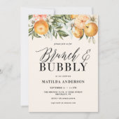 Carte Citrus, orange + brunch en fleur & mousseux (Devant)