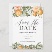 Carte Citrus, orange + mariage en fleurs enregistrer la  (Devant)