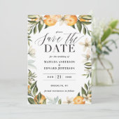 Carte Citrus, orange + mariage en fleurs enregistrer la  (Debout devant)