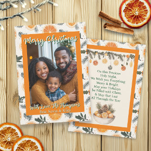 Carte Citrus personnalisé Thème de la famille Photo Noël