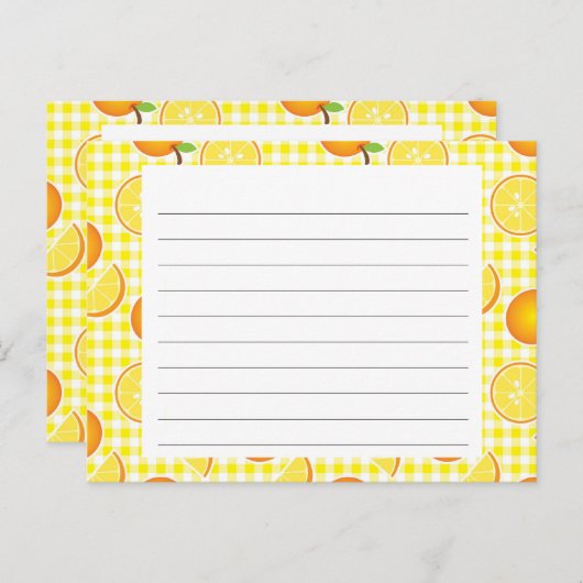 Carte Citrus Recette (Devant / Derrière)