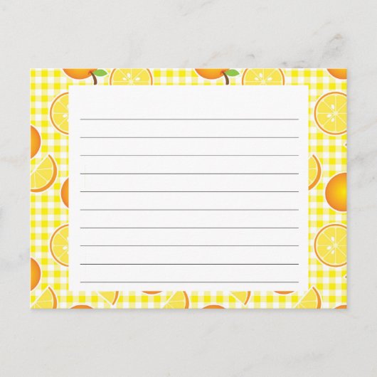 Carte Citrus Recette (Devant)