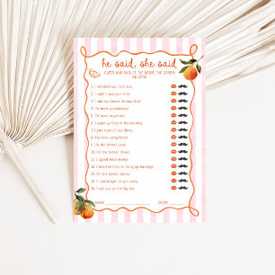 Carte Citrus Spritz Rayures Roses Il a dit Elle a 