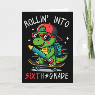 Carte Ck À L'école Début De La 6e Année T-rex Skateboa