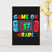 Carte Ck To School Game On 1st Grade Funny Gamer Boys Ki (Fleur jaune)