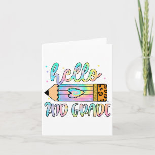 Carte Ck To School Hello 2e année Leopard Tie Dye Penci