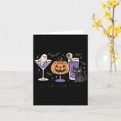 Carte Ck Your Ison Halloween Black Cat Pumpkin Ghost Tai (Fleur jaune)