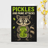 Carte Ckles et crises de panique Raton laveur Trash Pand (Fleur jaune)