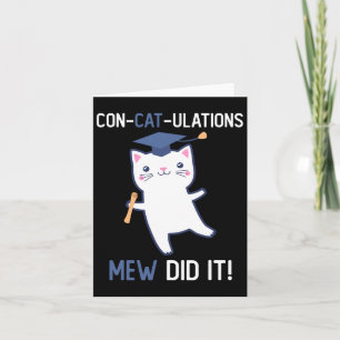 Carte Cl De 2025 Diplômé Mew L'A Fait Amoureux des chats