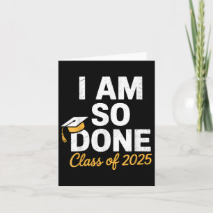 Carte Cl De 2025 Je Suis Si Terminé Graduation Pour Lui