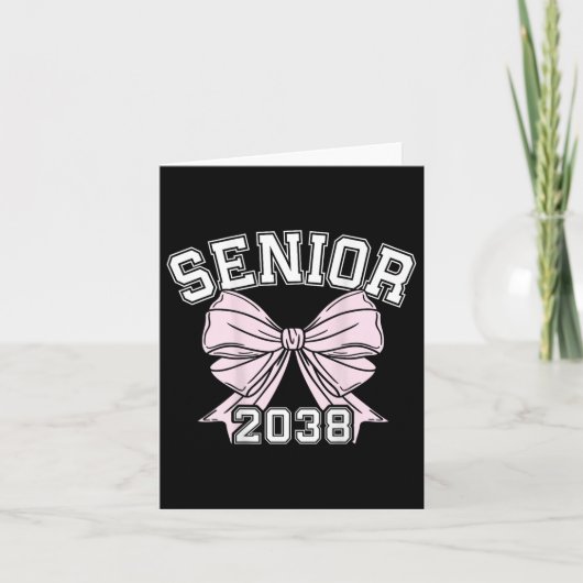 Carte Cl De 2038 Senior Coquette Bow Aesthétique (Devant)