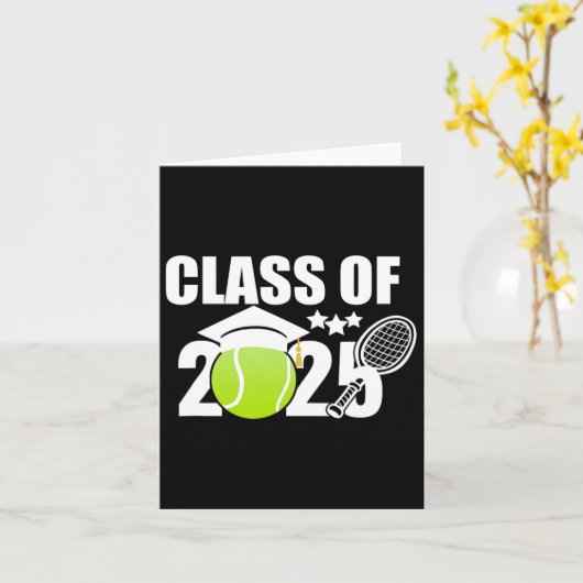 Carte Cl Of 2025 Graduation Joueur Principal De Tennis C (Fleur jaune)