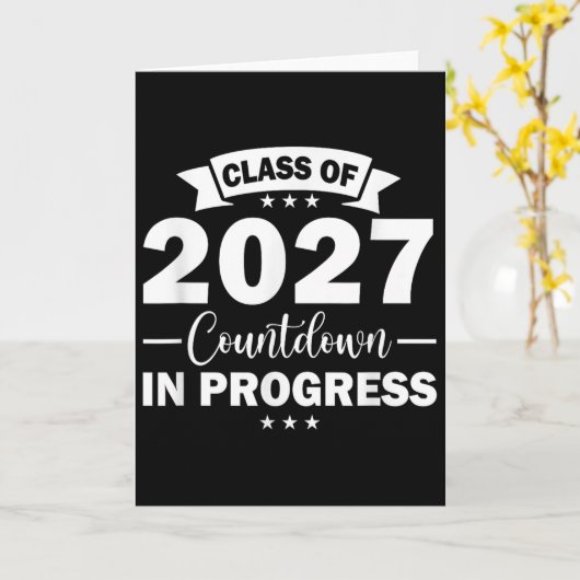 Carte Cl Of 2027 Countdown In Progress Fun First Day Jun (Fleur jaune)