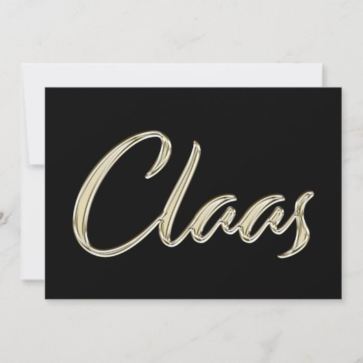 Carte Claas White Gold Handwriting (Devant)
