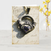 Carte Claddagh (Fleur jaune)