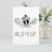 Carte Claddagh R.S.V.P (Noir) (Debout devant)