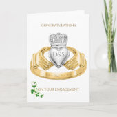 Carte Claddagh Ring Congratulations on Your Engagement (Devant)