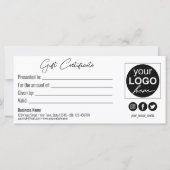 Carte Clair Lumineuse Bow ronde or Élégant cadeau noir (Dos)