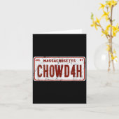 Carte Clam Chowder Boston Accent Chowdah Funny  (Fleur jaune)