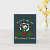 Carte Clan Agnew Crest & Tartan Holiday (Fleur jaune)