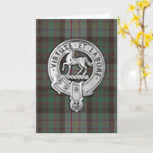 Carte Clan Cochrane Crest & Hunting Tartan (Fleur jaune)