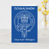 Carte Clan Donnachaidh (Robertson) Crest & War Cry (Fleur jaune)