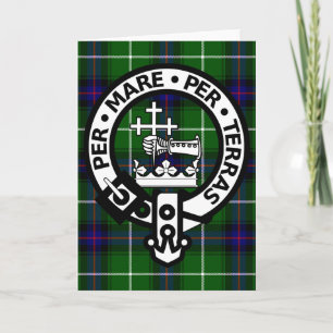 Carte Clan écossais Donald Tartan et Crest
