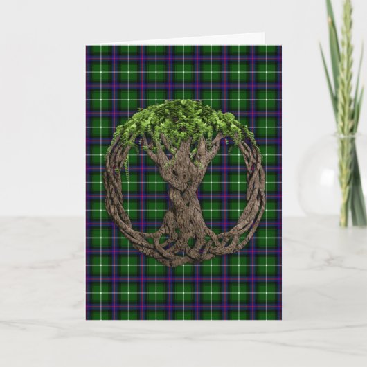 Carte Clan MacDonald de Isles Tartan and Celtic Tree (Devant)