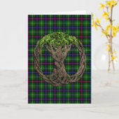 Carte Clan MacDonald de Isles Tartan and Celtic Tree (Fleur jaune)
