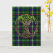 Carte Clan MacDonald de Isles Tartan and Celtic Tree (Fleur jaune)