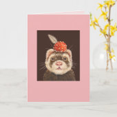 Carte Clancy the ferret card (Fleur jaune)