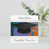 Carte Clapet de graduation graphique moderne Purple Gold (Debout devant)