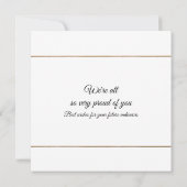 Carte Clapet de graduation graphique moderne Purple Gold (Dos)