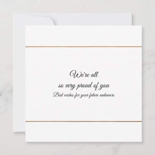 Carte Clapet de graduation graphique moderne Purple Gold (Dos)