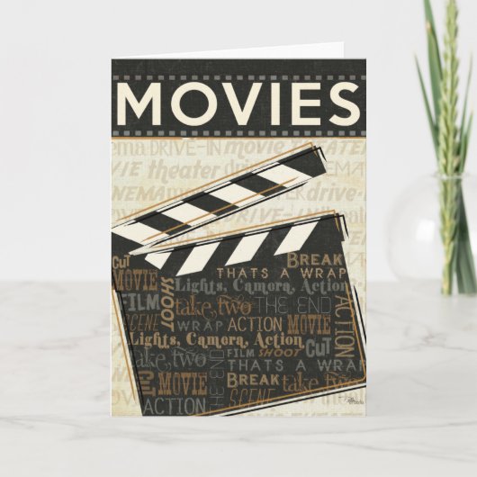 Carte Clappeur de film vintage (Devant)