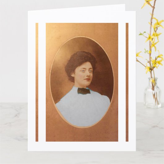 Carte Clara Sage Talla Johnson 1909 portrait fine art  (Fleur jaune)