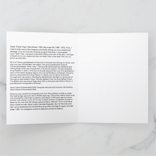 Carte Clara Sage Talla Johnson 1909 portrait fine art  (Intérieur)