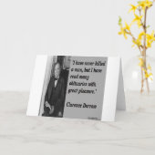 Carte Clarence Darrow & Citation Nécrologique (Fleur jaune)