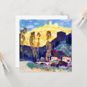 Carte Clarence Gagnon art, Soirée, Sienne (Devant/Arrière en situation)