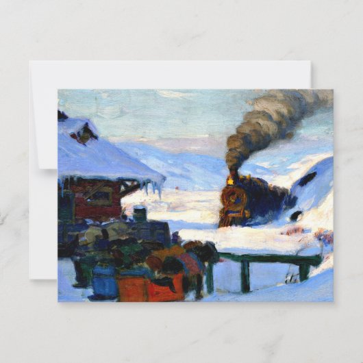 Carte Clarence Gagnon - Le Train Baie-Saint-Paul (Devant)