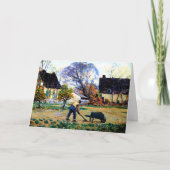 Carte Clarence Gagnon- Scène automnale, Baie-Saint-Paul, (Devant)