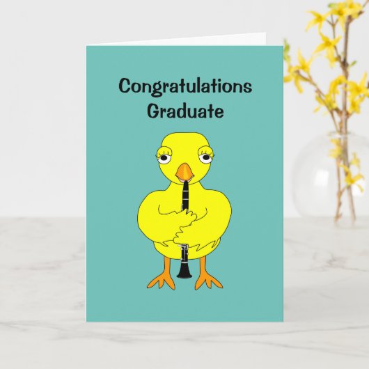 Carte Clarinet Chick (Fleur jaune)