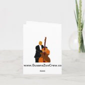 Carte Clarinette basse avec des notes de musique (Dos)